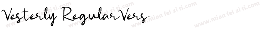 Vesterly RegularVers字体转换